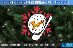 Sports Christmas Ornaments Laser Cut Bundle, Sport Toys SVG Product Image 11