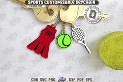 Sport Keychains Laser Cut Bundle| Key Rings |Sport Signs SVG Product Image 7