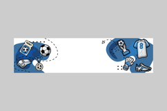 Sports football and soccer horizontal banner template backgr Product Image 1