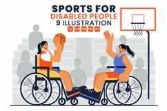 9 Sports for Disabled People Illustration Product Image 1