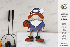 Sports Gnomes Bundle Laser Cut. Gnome Decor SVG Product Image 4