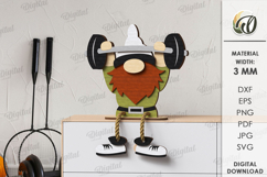 Sports Gnomes Bundle Laser Cut. Gnome Decor SVG Product Image 5
