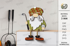 Sport Gnome Laser Cut. Gnome Decor SVG Product Image 1
