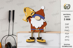 Sports Gnomes Bundle Laser Cut. Gnome Decor SVG Product Image 10