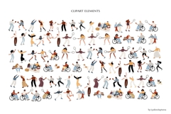 Sports in Park set, People Illustrations, Outdoor Activities Product Image 10