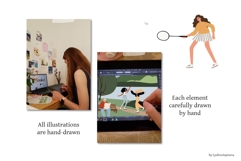 Park activity seamless patterns, People playing sports set Product Image 3