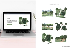 Diverse People and Sport illustration, Urban Park Activities Product Image 2