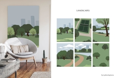 Sports in Park set, People Illustrations, Outdoor Activities Product Image 17