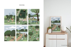 People playing sport illustration, Outdoor activities poster Product Image 2