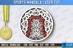 Multilayered Sports Mandala Laser Cut |Baseball Design | CNC Product Image 1