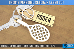 Sports Personalized Keychains Laser Cut Bundle, Sport Gifts Product Image 12