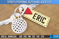 Sports Personalized Keychains Laser Cut Bundle, Sport Gifts Product Image 5