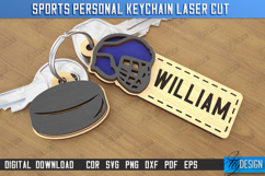 Sport Keychain Laser Cut | Keyring | Sportsman Gift | Hockey Product Image 1