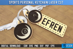 Sports Personalized Keychains Laser Cut Bundle, Sport Gifts Product Image 8