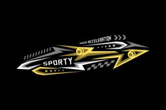 Sports racing abstract sticker vinyl decal template concept Product Image 1