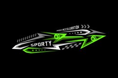 Sports racing abstract sticker vinyl decal template design Product Image 2