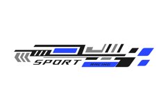 Sports stripe vinyl stickers racing decal design Product Image 1
