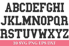 Varsity SVG Alphabet with Letters and Numbers Product Image 3