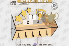 3D Sports Wall Shelves Laser Cut Bundle, Kids Room Decor SVG Product Image 4