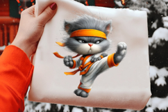 Sporty Cat Clipart PNG Sublimation Product Image 2