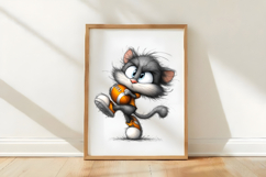 Sporty Cat Clipart PNG Sublimation Product Image 3