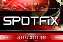 Spotfix - Modern Sport Display Font Product Image 1