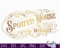 Vintage Beer Svg | Art Deco Spotted Horse Whiskey Cut File Product Image 2