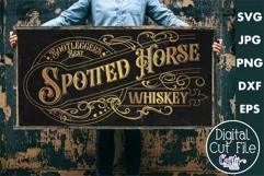 Vintage Beer Svg | Art Deco Spotted Horse Whiskey Cut File Product Image 1