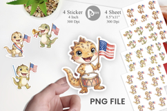 Spotted July 4th Parade Dino Sticker Product Image 1