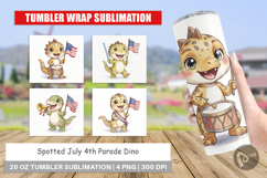 Spotted July 4th Parade Dino Tumbler Product Image 1