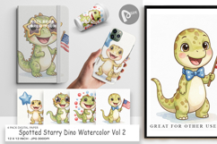 Spotted Starry Dino Digital Paper Product Image 1