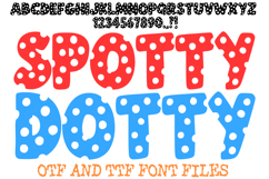 Spotty Dotty Font Letters  Typography Hand Drawn ABC OTF by Squeeb Creative