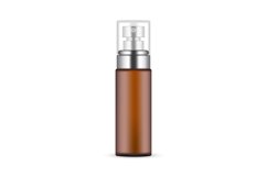 Amber Cosmetic Bottle Mockup With Transparent Cap Product Image 1