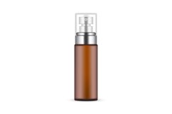 Amber Cosmetic Bottle Mockup With Transparent Cap Product Image 1