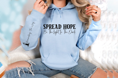 Spread Hope Be the Light in the Dark Sleeve SVG Design Product Image 3