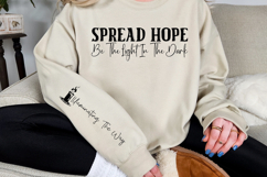 Spread Hope Be the Light in the Dark Sleeve SVG Design Product Image 2