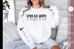Spread Hope Be the Light in the Dark Sleeve SVG Design Product Image 1