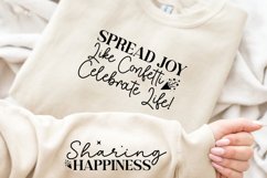 Spread Joy Like Confetti Celebrate Life Sleeve SVG Product Image 3