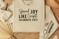 Spread Joy Like Confetti Celebrate Life! Sleeve SVG Product Image 2