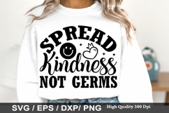 Spread Kindness Not Germs - Kindness SVG Design Product Image 1