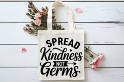 Spread Kindness Not Germs SVG | Be Kind SVG | Kindness SVG Product Image 4