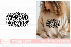 Spread Love SVG | Positivity Lettering Quotes Design Product Image 1