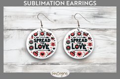 Spread The Love v1 Round Earrings Sublimation Product Image 1