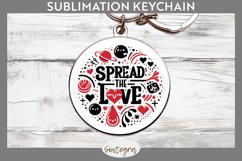 Spread The Love v2 Round Keychain Sublimation Product Image 1