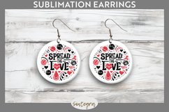 Spread The Love v2 Round Earrings Sublimation Product Image 1