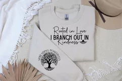 Rooted in Love I Branch Sleeve SVG, Christian SVG Design Product Image 3