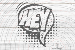 Speech Bubble Hey Cutting File SVG DXF Product Image 1