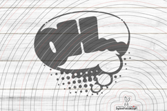 Speech Bubble Oh Cutting File SVG DXF Product Image 1