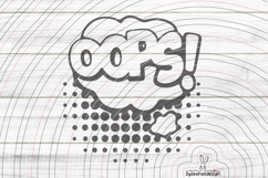 Speech Bubble Oops Cutting File SVG DXF Product Image 1