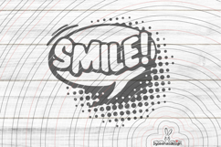 Speech Bubble Smile Cutting File SVG DXF Product Image 1